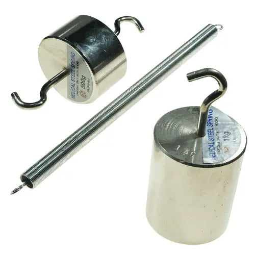 Helical Steel Spring Kit with Weights | Lab Equipment | Science Equip ...