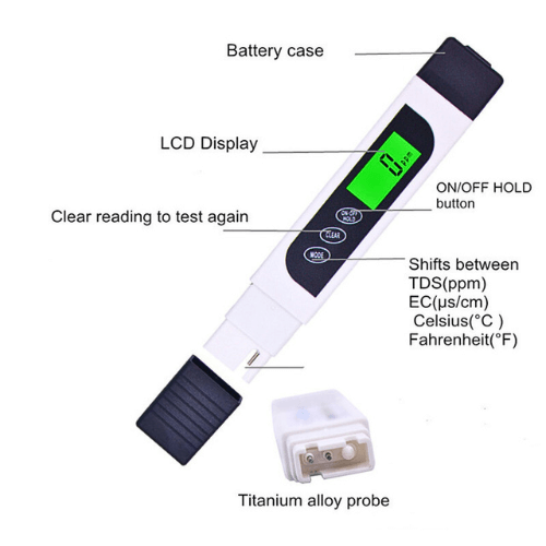 Water Purity Meter Pen Type 3 In 1