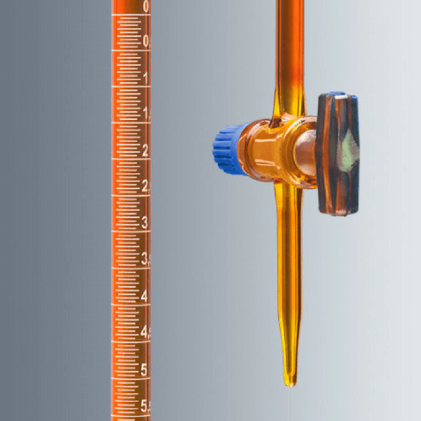 Burettes Amber, Glass Stopcock, Class B, Borosilicate Amber Glass -  Science Lab Equipment | Science Equip Australia