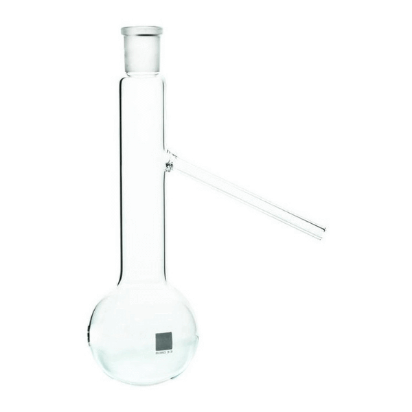 Distillation Flasks with Side Arm, Borosilicate Glass - Science Lab Equipment | Science Equip Australia