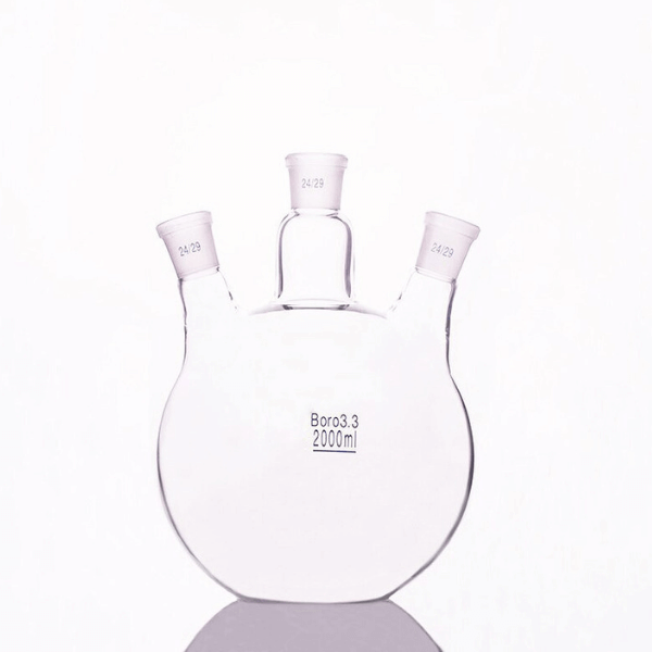 Flat Bottom Flasks Jointed Three Neck