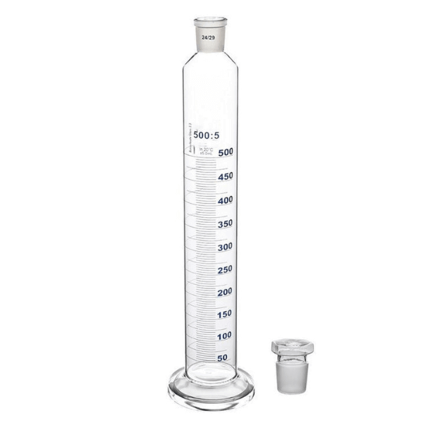 Glass Measuring Cylinders Interchangeable Stoppers Class A