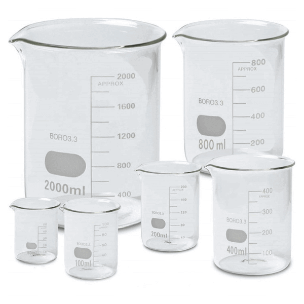 Glass Beakers Kit, Set of 5 Beakers -  Science Lab Equipment | Science Equip Australia