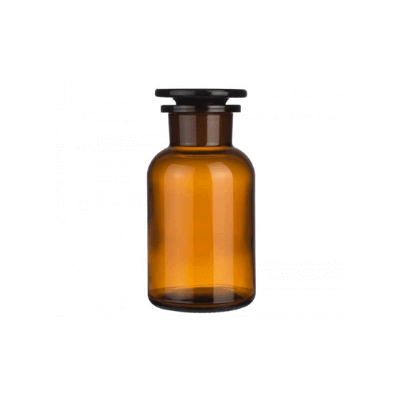 Reagent Bottle Amber Glass Wide Mouth Glass Stopper