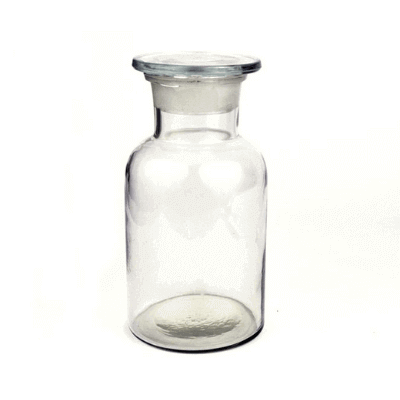 Reagent Bottle Clear Glass Wide Mouth Glass Stopper