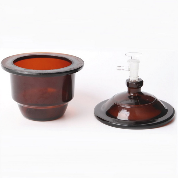 Desiccators Vacuum, Borosilicate Amber Glass, PTFE Stopcock -  Science Lab Equipment | Science Equip Australia