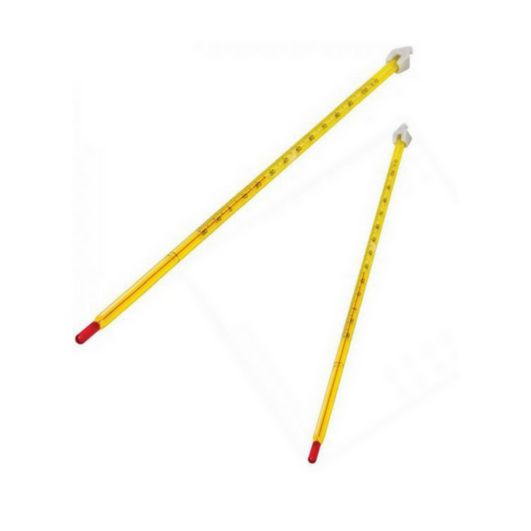 Glass Celsius Thermometer, Yellow Backed, Red Alcohol -  Science Lab Equipment | Science Equip Australia