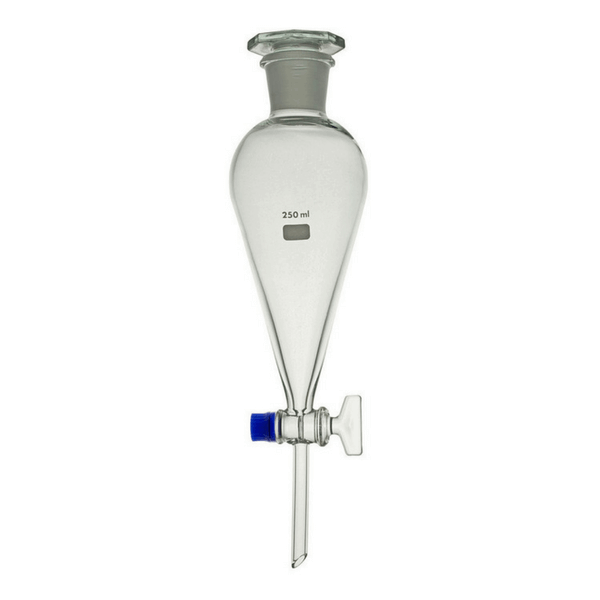 Separating Funnels Pear Shape, With Interchangeable Stopper and Glass/PTFE Stopcock, Borosilicate Glass -  Science Lab Equipment | Science Equip Australia